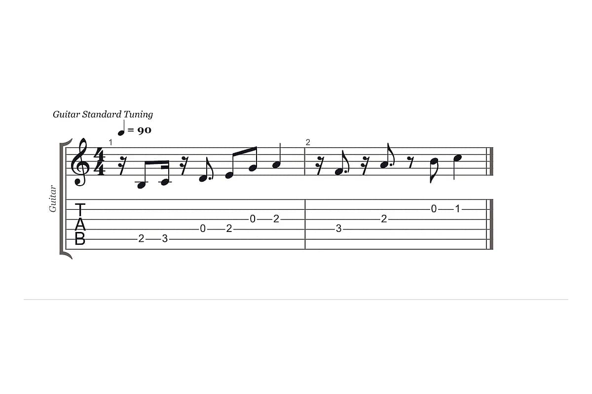 Example output for guitar teacher